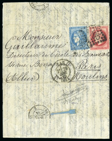 29 décembre 1870, Lettre avec mention manuscrite "Par