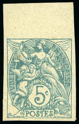 1900-24, Ensemble de 7 timbres Type Blanc 1, 2, 3 et