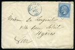 1871, Enveloppe pour Hyères (Var) affranchissement