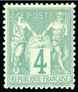 Stamp of France » Type Sage 1876, N°63 4 centimes Type Sage Neuf N*, TB, cote
