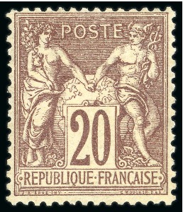 Stamp of France » Type Sage 1876, N°67 20 centimes Type Sage Neuf N* TB, cote