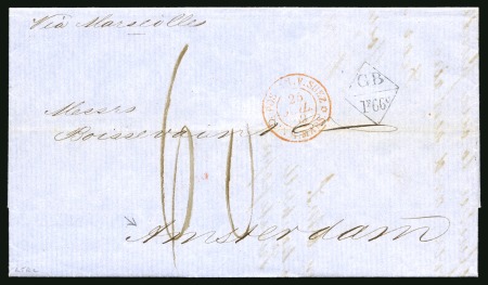 1869 (July 2) Entire letter from Shanghai to Amsterdam