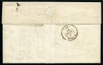 1849, Lettre pour Paris, oblitération cachet à date