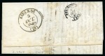 1849, Lettre pour Ribérac (Dordogne) affranchissement