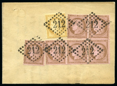 Stamp of France » Emission Cérès 1871-72 Convocation du tribunal de Auch (Gers) pour Châlons-sur-Marne,