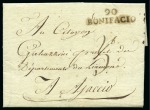 1802, Lettre du 23 Floréal de Bonifacio pour Ajaccio,