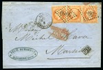 Stamp of France » Empire 1853-1862 1866, Lettre d'Alexandrie pour Marseille affranchissement