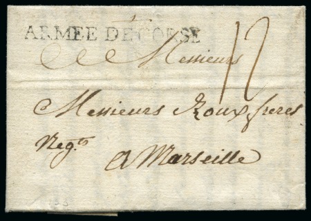 Stamp of France 1767, Lettre datée du 24 janvier de Algajola (Haute-Corse)