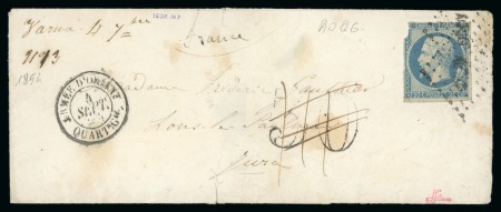 Stamp of France » Empire 1853-1862 1854-1856, Petite étude comprenant une lettre de l'Armée