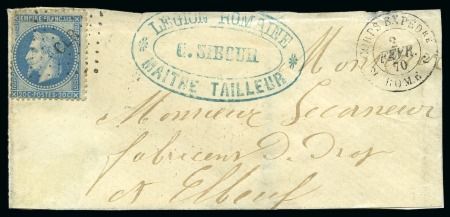 Stamp of France » Empire Lauré 1870, Lettre du Corps Expéditionnaire d'Italie à