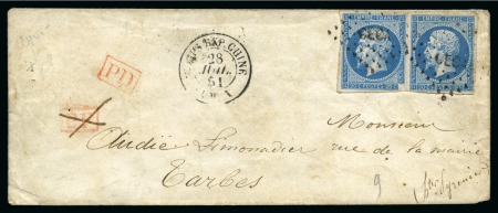 1861 (April 15) Stampless envelope endorsed "Voie de