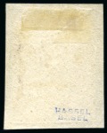 1857 10k pl.II with broken "K" in "KOP" in inner oval variety, tied to small piece by pen cross