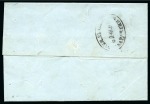 1852 Entire addressed locally to the Sardinian Consul at Odessa, disinfected, oval Cyrillic ds "Cleaned in the Odessa...quarantine"