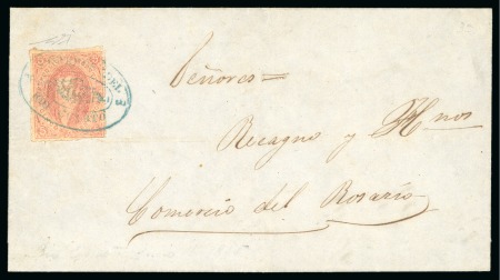 Stamp of Argentina » General issues 1865 5c red, third printing, on 16.7.1865 cover from