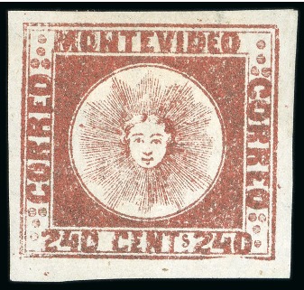 Stamp of Uruguay 1858 240c brown red, subtype 10A