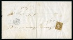 Stamp of France » Type Cérès de 1849-1850 1853, Lettre de deuil pour Sainte Foy affranchissement