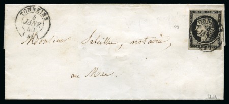 Stamp of France » Type Cérès de 1849-1850 1849, Lettre pour Le-Mas-d'Agenais (Lot-et-Garonne)