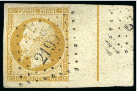 Stamp of France » Empire 1853-1862 1853-1854, Petit groupe sur Empire non dentelé 10