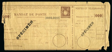 1891, Mandat de Poste Type Sage avec globe R 10 avec