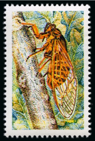 Stamp of France » Émissions à partir de 1900 1977, Y&T n°1946b **, La cigale rouge, variété inscriptions