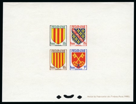 Stamp of France » Émissions à partir de 1900 1955, Épreuve de luxe collective série Armoiries