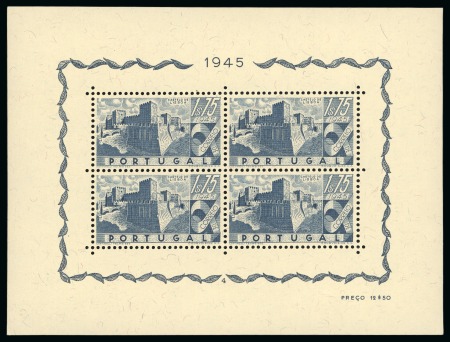 Stamp of Portugal 1946 Castles mini sheets set of four plates, mint nh