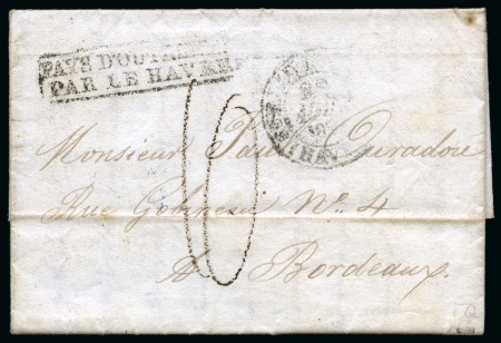 Stamp of France 1838, Lettre datée du 25 mars de Manille (Philippines