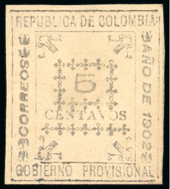 Stamp of Colombia » States - Bolivar Tumaco. 1903 5c grey and 10c red, unused