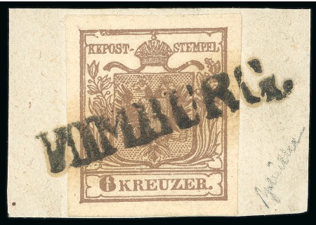 Nimburg - Bohemia (Böhmen). 1850 6kr on piece, Müller 1936aa