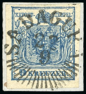 Sadagura - Bukovina (Bukowina). 1850 9kr on opiece, Müller 2427c