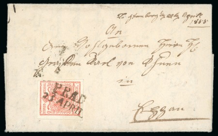 Prad - Tyrol (Tirol; Trentino-Alto Adige). 1850 3kr on cover, Müller 2225a