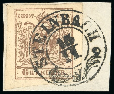 Steinbach - Hungary (Ungarn), nowadays in Slovakia. 1850 6kr, Müller 2707a