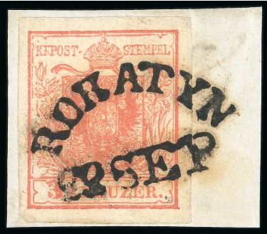 Rohatyn, in modern day Ukraine - Galizia (Galizien). 1850 3kr, Müller 2374a
