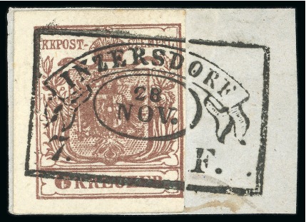 Inzersdorf - Vienna. 1850 6kr, Müller 1084a