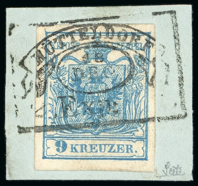 Hütteldorf - Vienna. 1850 9kr, Müller 1063a