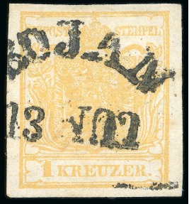 Stamp of Austria » Bukovina (Bukowina) Bojan - Bukovina (Buwovina). 1850 1kr, Müller 278a