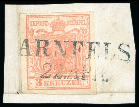 Arnfels - Styria (Steiermark). 1850 3kr, Müller 92a.