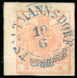 Stamp of Austria » Lower Austria (Niederösterreich) Trautmannsdorf - Lower Austria (Niederösterreich). 1850 3kr, Müller 2968a