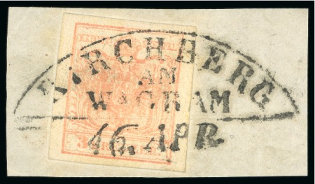 Stamp of Austria Kirchberg - Lower Austria (Niederösterreich). 1850 3kr, Müller 1237a
