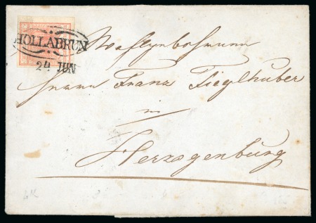 Hollabrunn - Lower Austria (Niederösterreich). 1850 3kr on cover, Müller 1023a