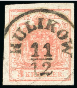 Stamp of Austria » Galizia (Galizien) Kulikow, in modern day Ukraine - Galizia (Galizien). 1850 3kr, Müller 1417a
