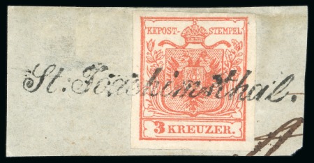Sanct Joachimsthal - Bohemia (Böhmen). 1850 3kr. a wonderfully fresh and