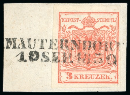 Lower Austria (Niederösterreich). 1850 Group of 50 cancellations, nearly all on fragments