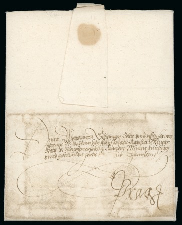 Stamp of Austria 1562 (Sept 1st) Entire letter addressed to the Councilors of the Imperial Court War Council of Lower Austria in Prague