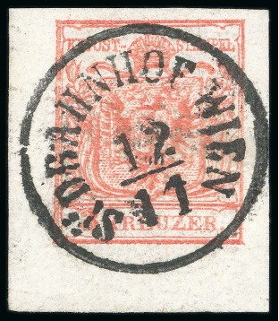 Vienna and Suburbs (Wien und Vorstädte). 1850 First-Issue group featuring 21 cancellations