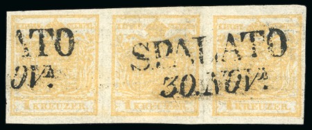 Dalmatia (Dalmatien). 1850 First-Issue group of 10 usages on one cover and