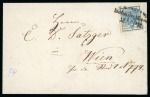 Bohemia - (Böhmen). 1850 First-Issue cancellation assembly comprising 109 usages and five covers