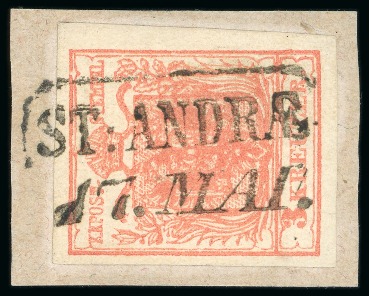 Stamp of Austria » Carinthia (Kärnten) Carinthia (Kärnten). 1850 First-Issue assembly comprising 28 cancellations on fragments