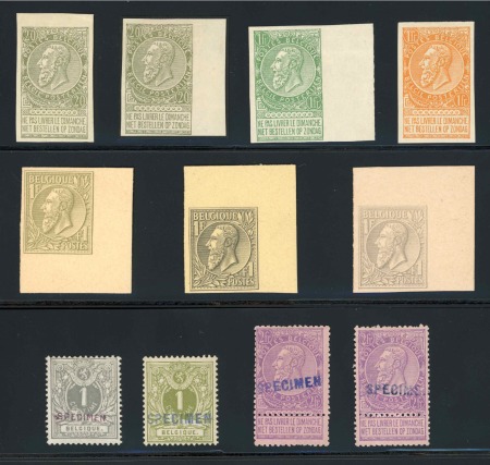 Stamp of Large Lots and Collections 1884-1900, Petit ensemble comprenant les épreuves et les Spécimens