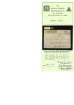 1877 Envelope to Italy with 5pi PERF. 12 1/2 x 13 1/3 paying five times letter rate